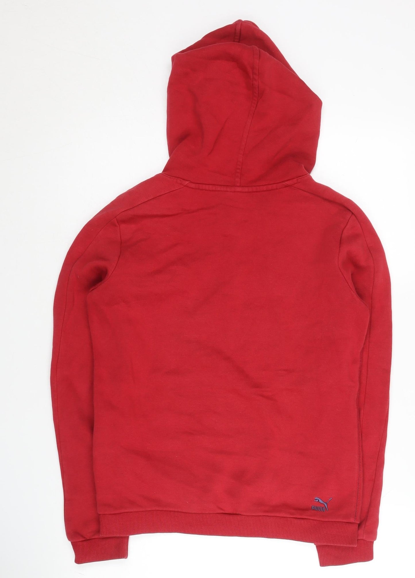 Mens UK Size M PUMA Red Pullover Hoodie