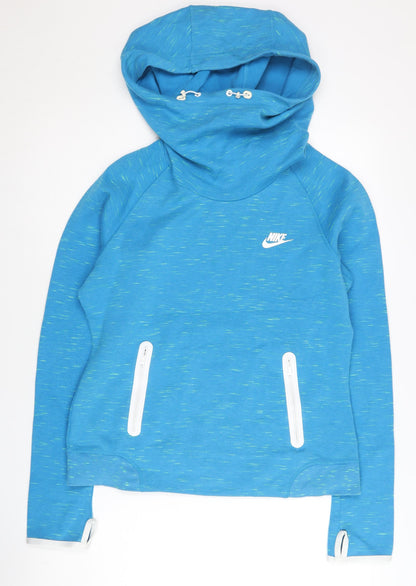 Nike Women's Blue XL Pullover Hoodie with Zip Pockets