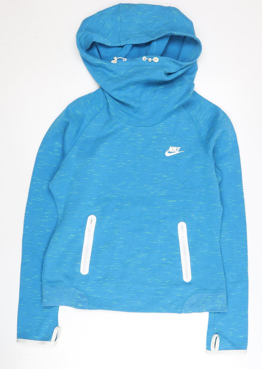 Nike Women's Blue XL Pullover Hoodie with Zip Pockets