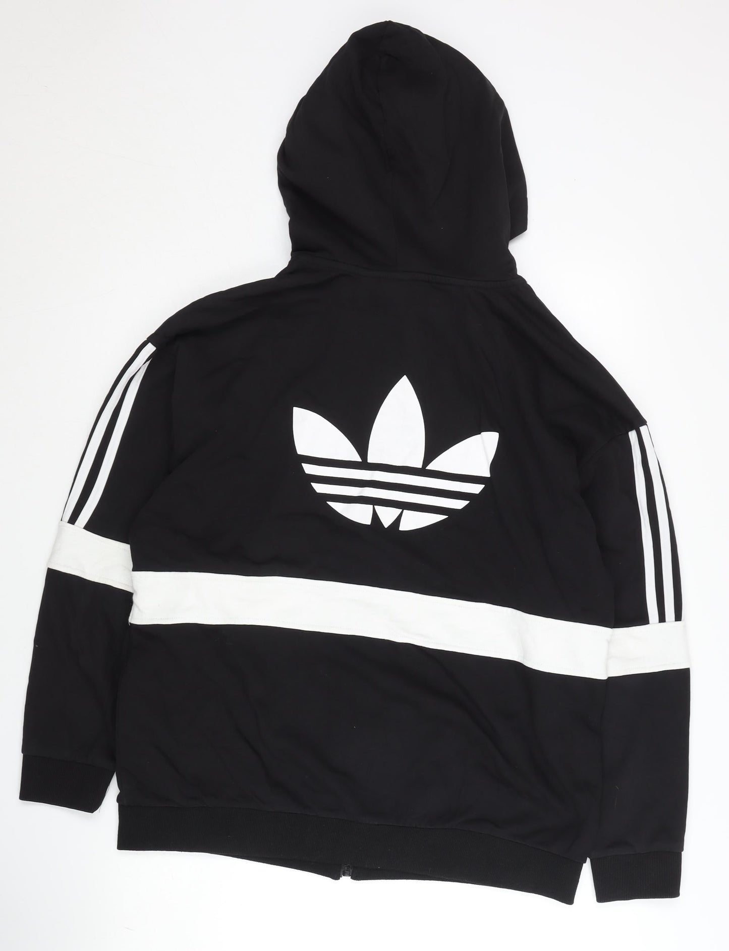 Adidas Women's Black XL Full Zip Hoodie with Logo Detail