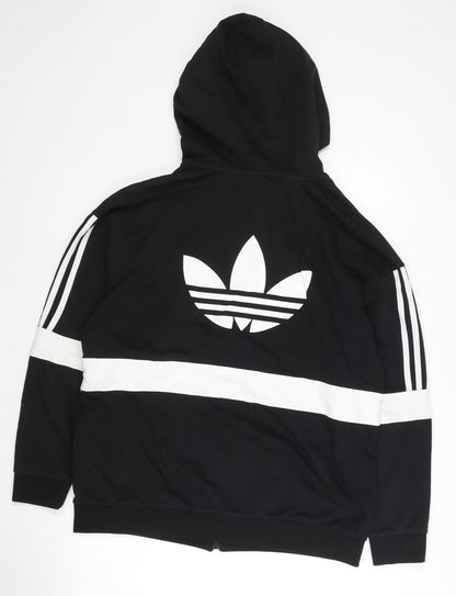 Adidas Women's Black XL Full Zip Hoodie with Logo Detail