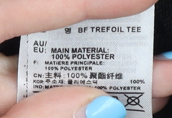 Adidas Women's Black XL Full Zip Hoodie with Logo Detail