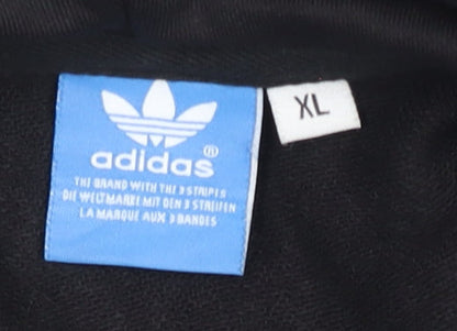 Adidas Women's Black XL Full Zip Hoodie with Logo Detail