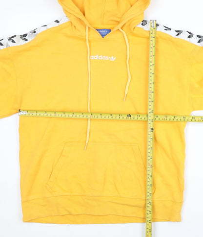 Mens UK Size S adidas Yellow Pullover Hoodie