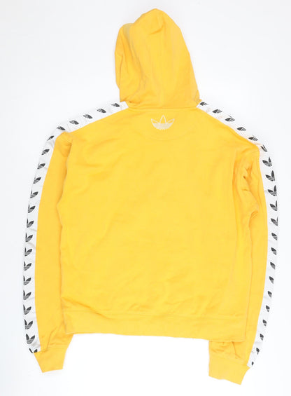 Mens UK Size S adidas Yellow Pullover Hoodie