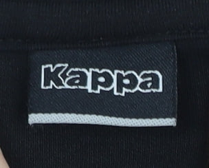 Kappa Women's Black 2XL Pullover Sweatshirt with Logo Print