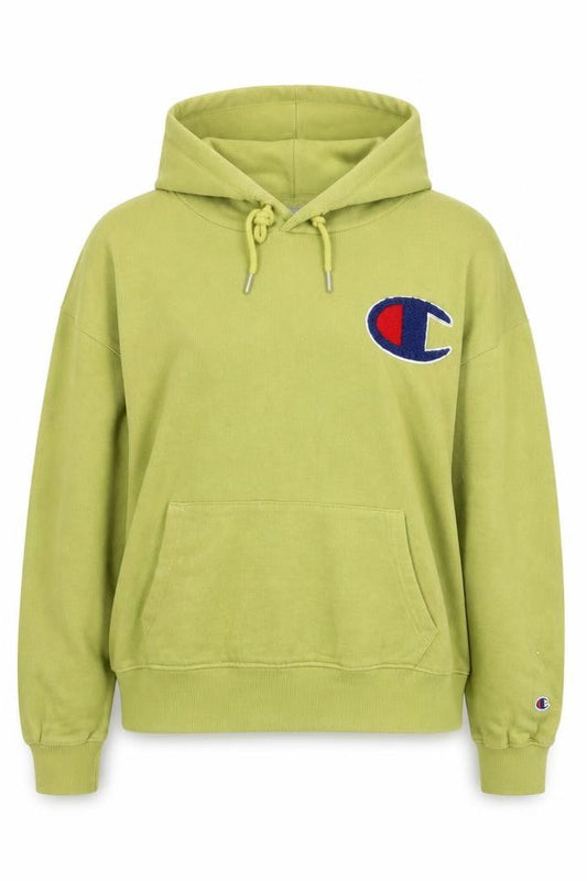 Womens UK Size L Champion Green Pullover Hoodie