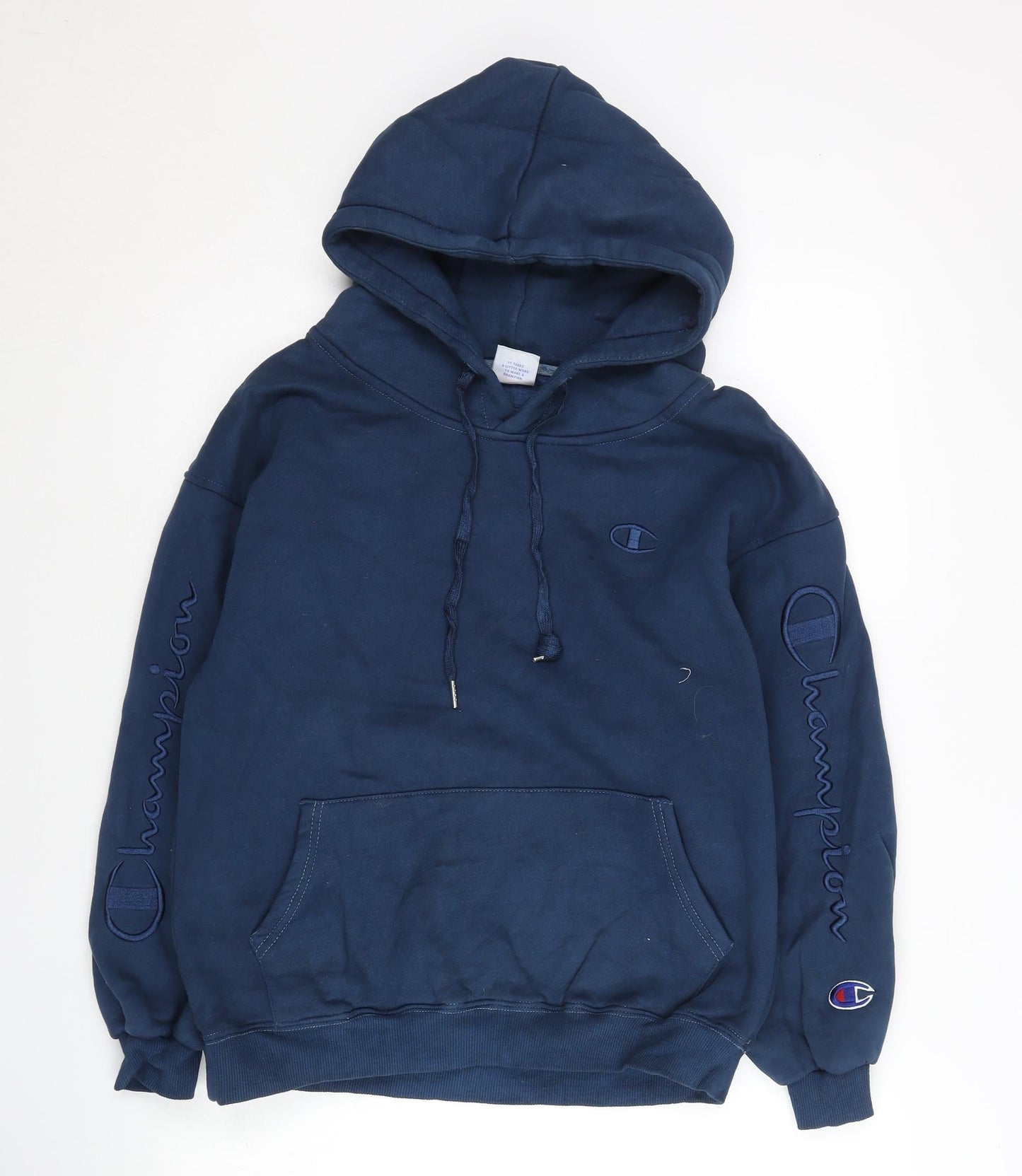 Mens UK Size S Champion Blue Pullover Hoodie