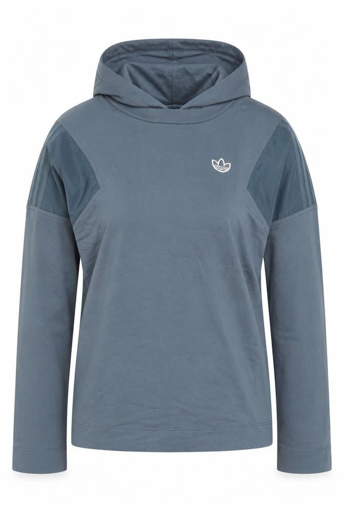 Front view of Adidas Women’s Blue XS Pullover Hoodie Long Sleeve Sports Activewear