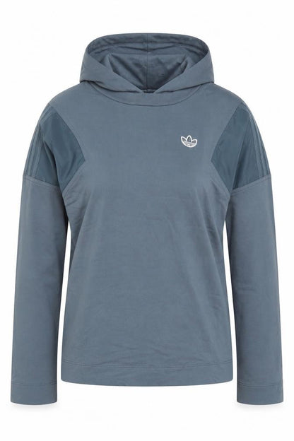 Front view of Adidas Women’s Blue XS Pullover Hoodie Long Sleeve Sports Activewear