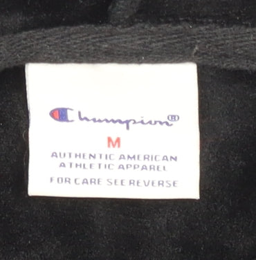 Mens UK Size M Champion Black Pullover Hoodie