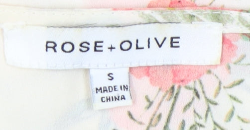 Womens UK Size S ROSE + OLIVE Multicoloured Basic Blouse