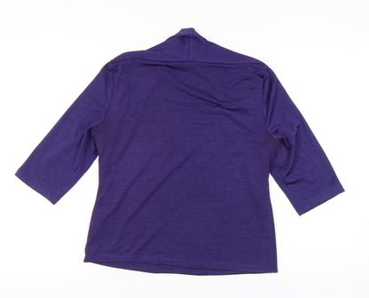 Womens UK Size 14 Minuet Purple Bolero Blouse