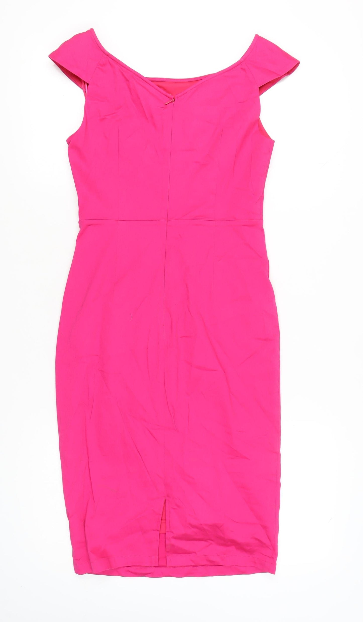 Jolie Moi Women’s Pink Off Shoulder Bodycon Dress Size 10