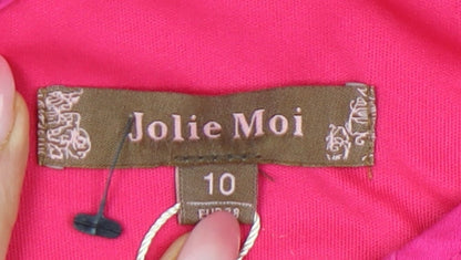 Jolie Moi Women’s Pink Off Shoulder Bodycon Dress Size 10