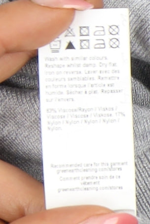 River Island Men’s Grey Crew Neck Pullover Jumper M Regular Fit Knit