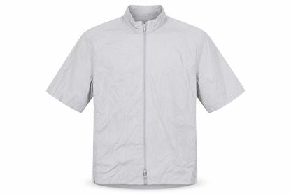 RAID Men’s Grey Cotton Short Sleeve Full Zip Casual Shirt M