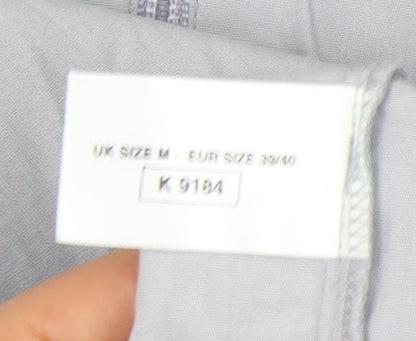 RAID Men’s Grey Cotton Short Sleeve Full Zip Casual Shirt M