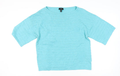 Womens UK Size 16 Marble Blue Pullover Jumper