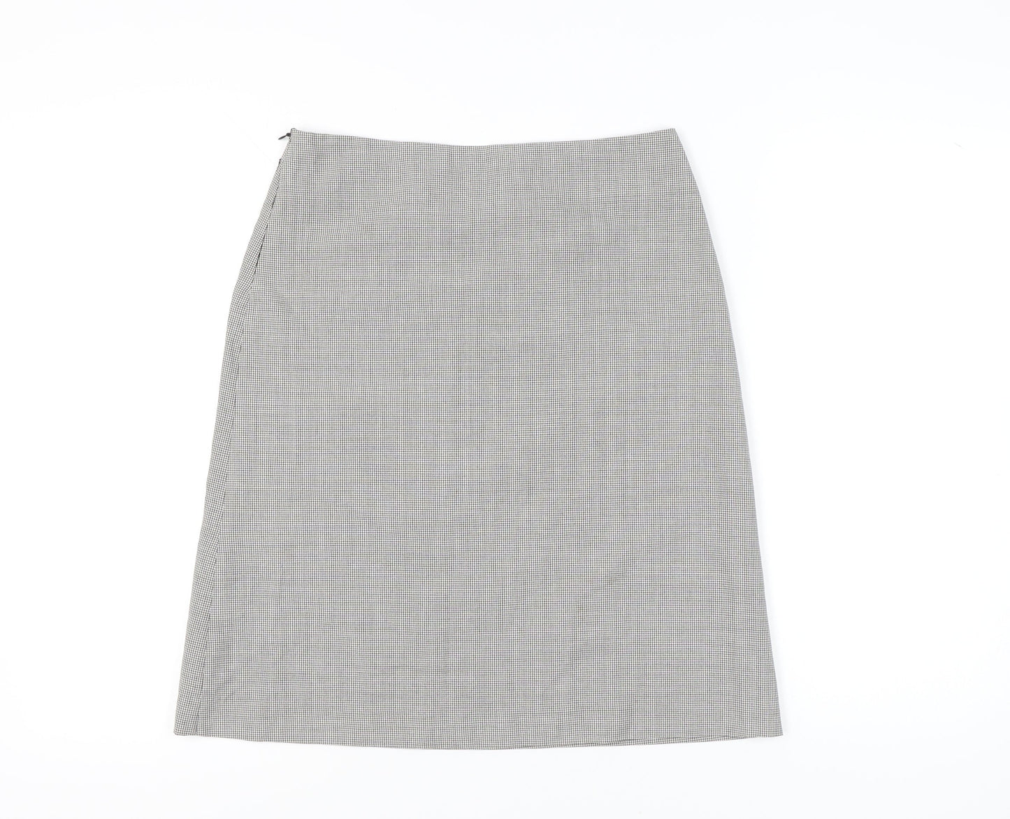 Mew Mew Women’s Grey Houndstooth Knee Length Pencil Skirt L