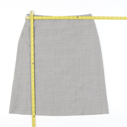 Mew Mew Women’s Grey Houndstooth Knee Length Pencil Skirt L