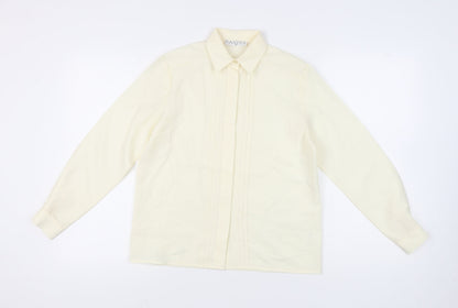 Womens UK Size 10 Eastex Ivory Basic Button-Up
