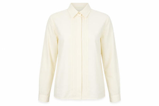 Womens UK Size 10 Eastex Ivory Basic Button-Up