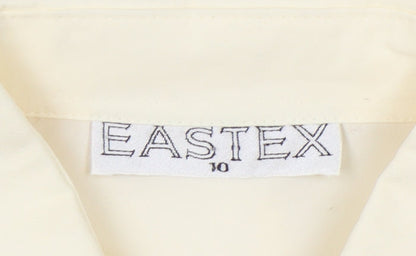 Womens UK Size 10 Eastex Ivory Basic Button-Up