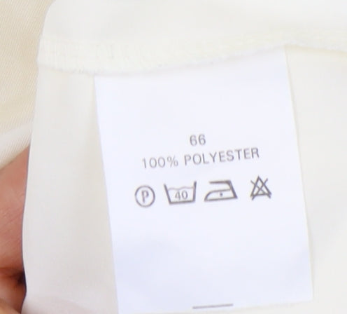 Womens UK Size 10 Eastex Ivory Basic Button-Up