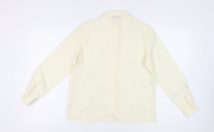 Womens UK Size 10 Eastex Ivory Basic Button-Up