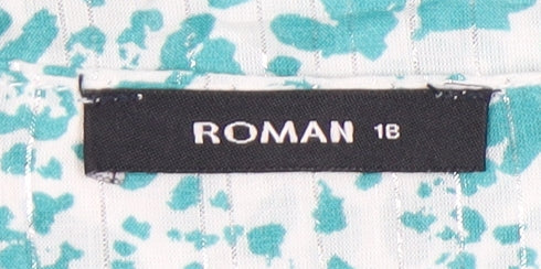 Womens UK Size 18 Roman Blue Basic Blouse
