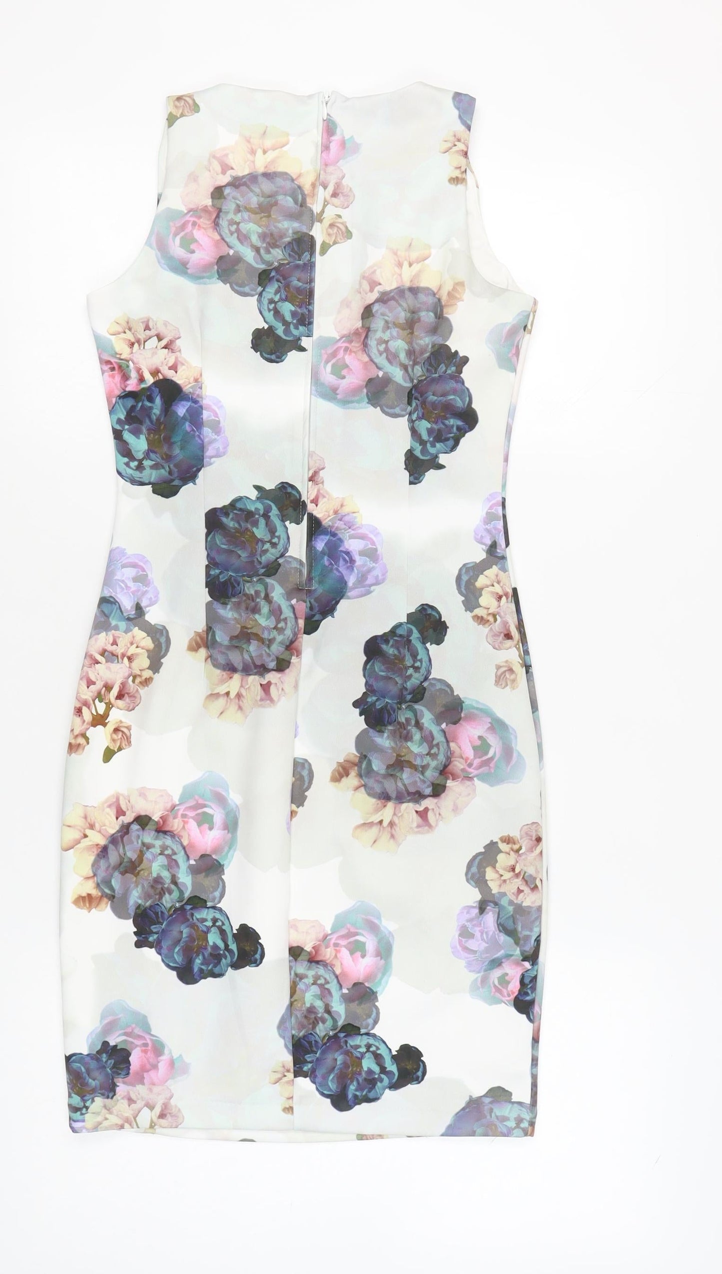 H&M Women’s Multicoloured Floral Sheath Dress Size 10 Knee Length