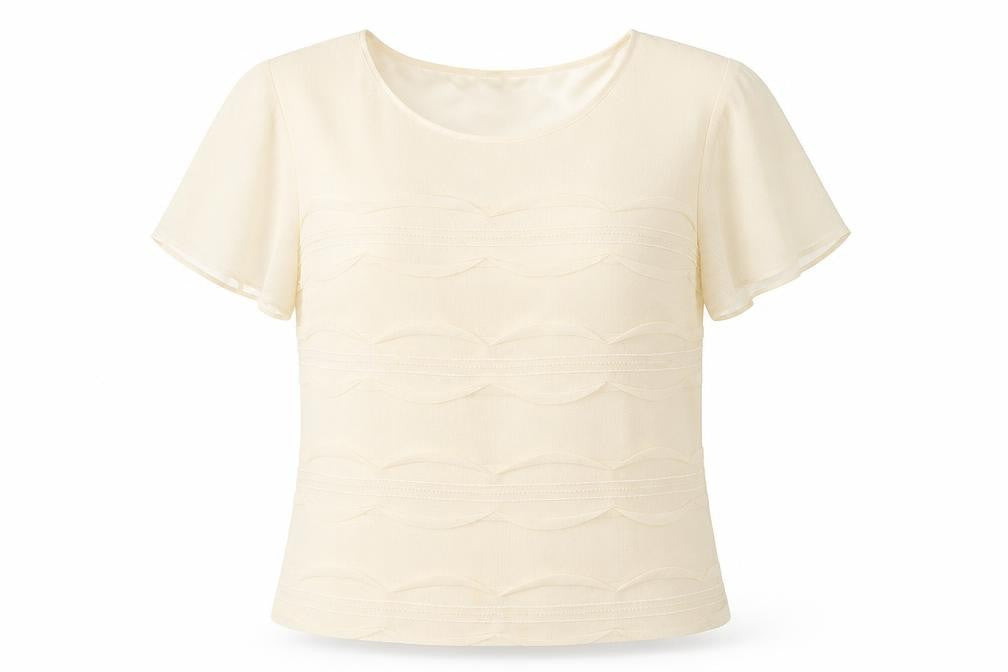 Womens UK Size 10 Jacques Vert Ivory Basic Blouse
