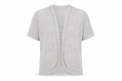 Womens UK Size M Pure & Natural Grey Cardigan Jumper