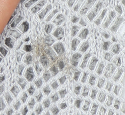 Womens UK Size M Pure & Natural Grey Cardigan Jumper