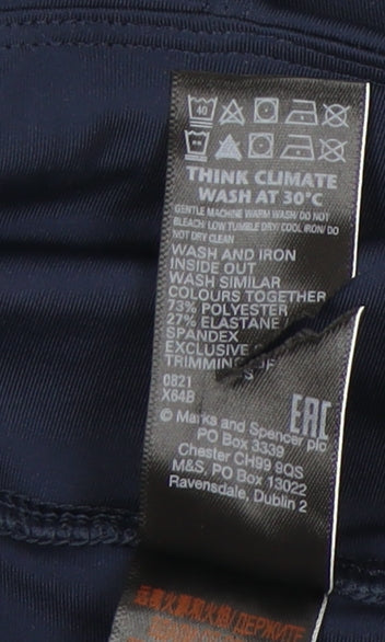 Marks and Spencer Women’s Blue Capri Leggings Size 10 Geometric Print