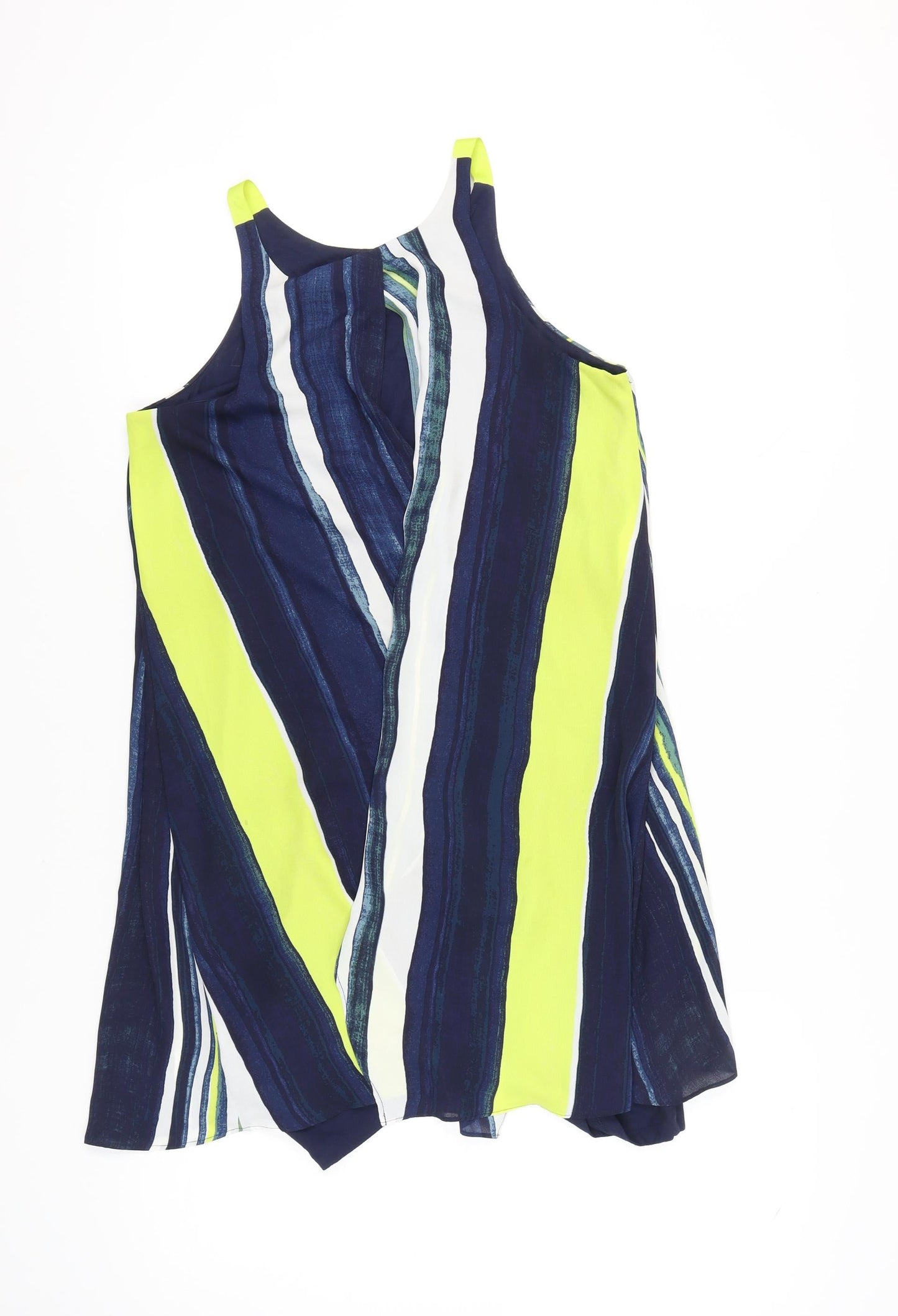 Next Women’s Multicoloured Striped Short Slip Dress UK 10 Summer Casual