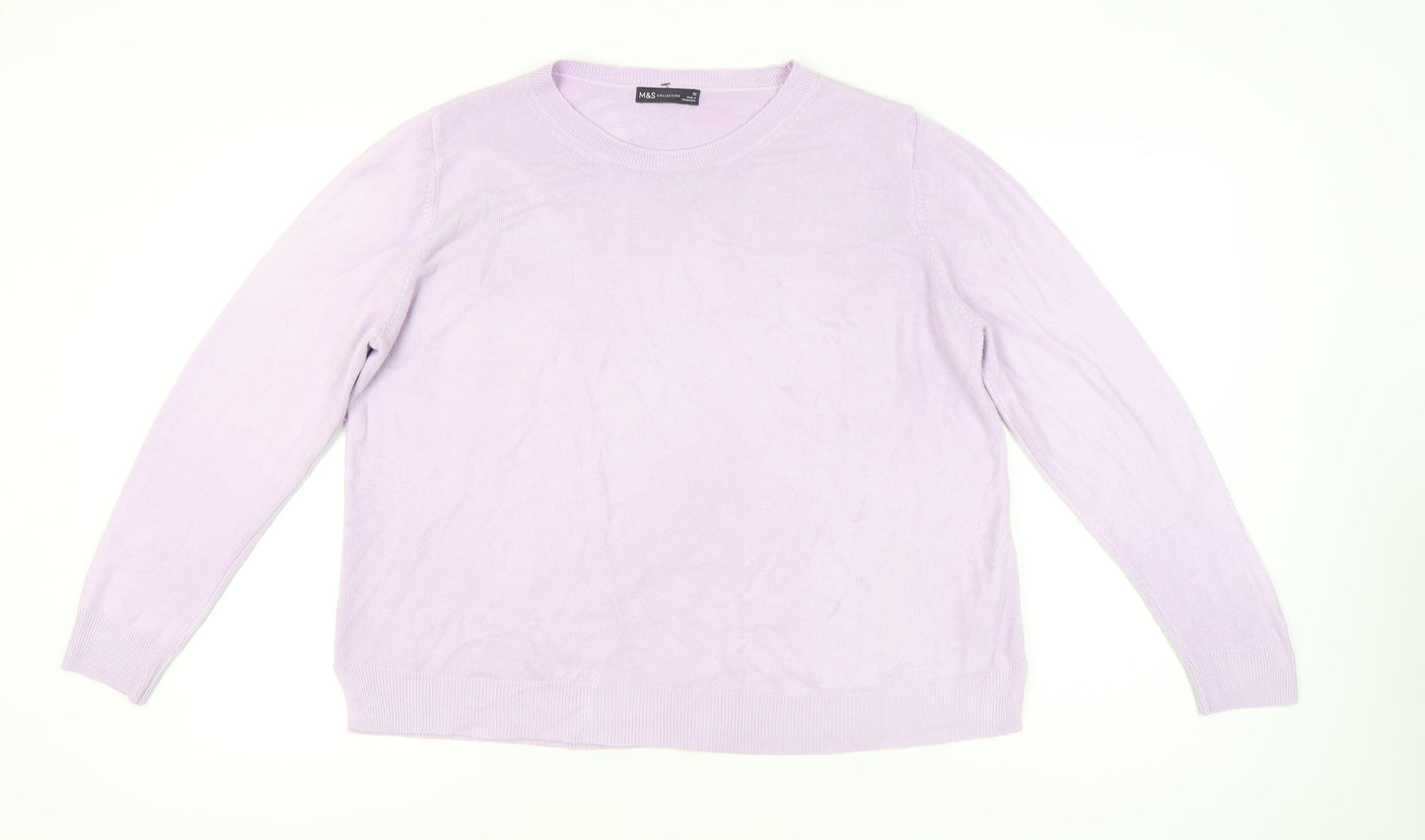 Womens UK Size 20 Marks and Spencer Purple Pullover Jumper