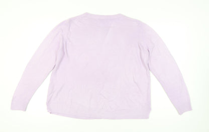 Womens UK Size 20 Marks and Spencer Purple Pullover Jumper