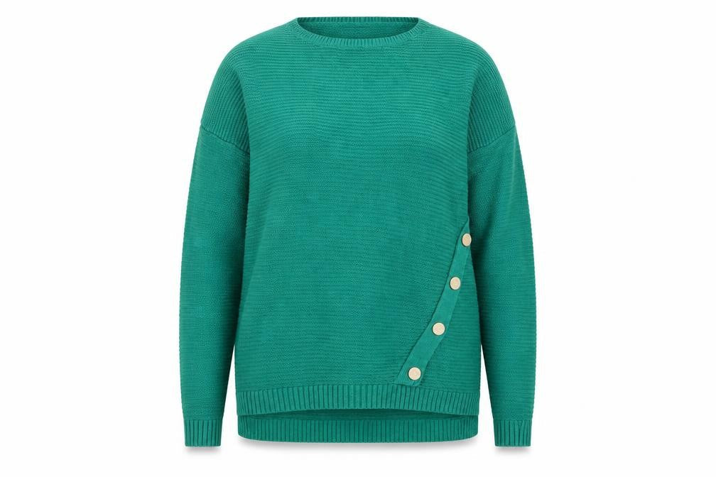 Womens UK Size M Peacocks Green Pullover Jumper