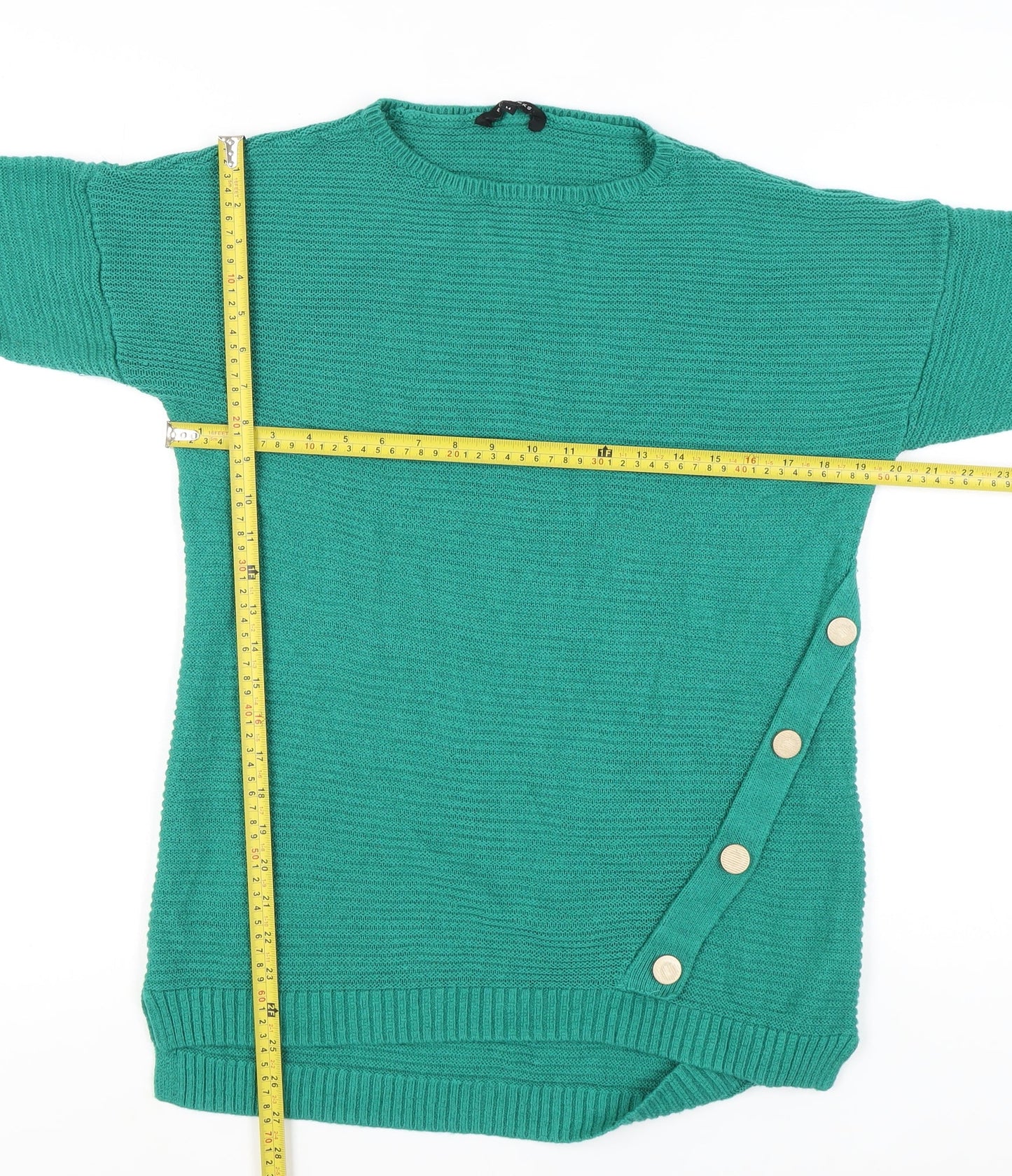 Womens UK Size M Peacocks Green Pullover Jumper