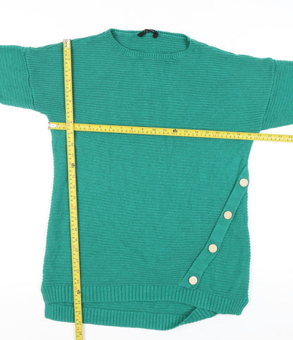Womens UK Size M Peacocks Green Pullover Jumper