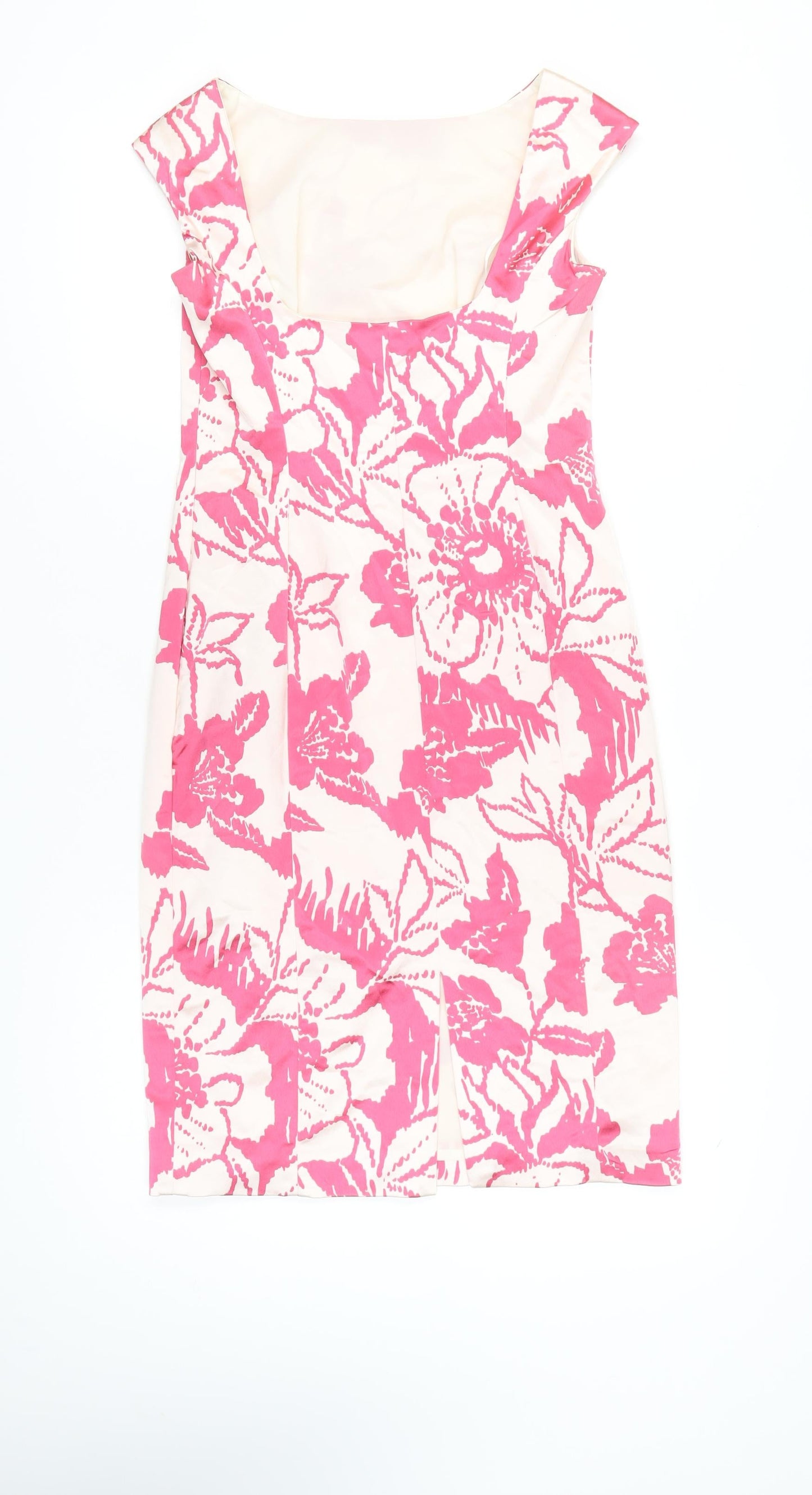 Coast Women's Pink Floral Sheath Knee Length Dress UK 10