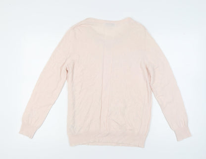 Fenn Wright Manson Women's Pink Jewel Neck Long Sleeve Jumper L