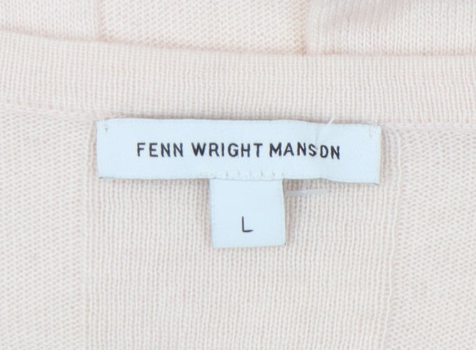 Fenn Wright Manson Women's Pink Jewel Neck Long Sleeve Jumper L