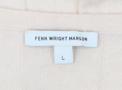 Fenn Wright Manson Women's Pink Jewel Neck Long Sleeve Jumper L