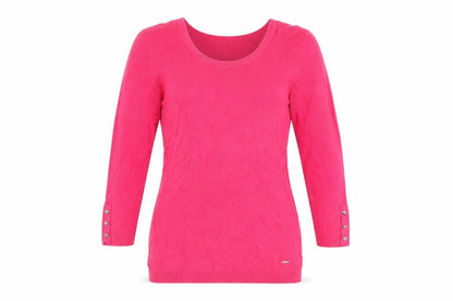 Morgan Women’s Pink XS 3/4 Sleeve Scoop Neck Pullover Jumper