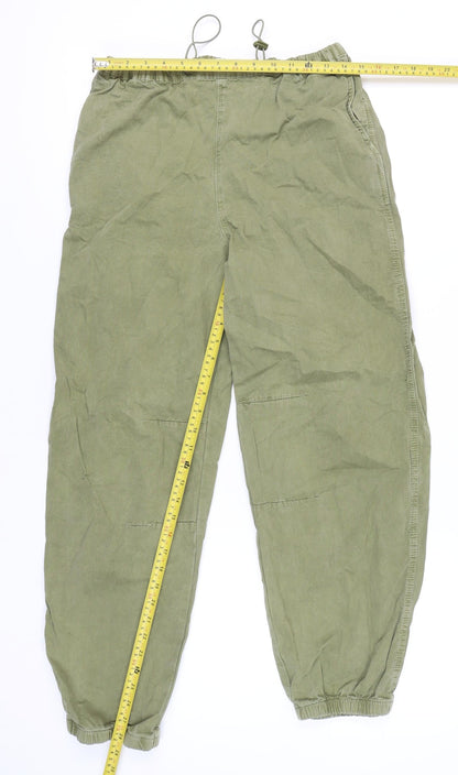 Denim Co. Women’s Green Cotton Jogger Trousers Size 6 Regular Fit