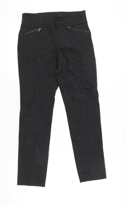 Van Heusen Women’s Black XS Leggings with Zip Accents Stretch Casual