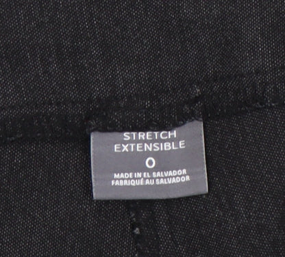 Van Heusen Women’s Black XS Leggings with Zip Accents Stretch Casual